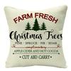 2022 Merry Christmas Home Decor Cushion Cover 45x45cm Cute Animals Cartoon Printed Throw Pillow Cover Xmas Decorative Pillowcase