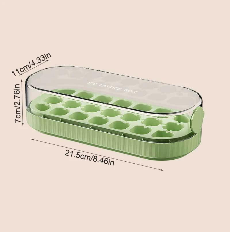 18 Grids Portable Water Injection Ice Tray Press Type Silicone Ice Mould with Lid DIY Ice Maker Whiskey Cocktail Tools