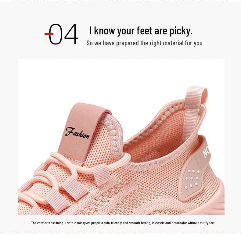 Women's Breathable Flyknit Running Shoes - Unisex Casual Couple Sneakers