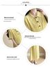 Korean Style Maternity Knit Dress with Embroidery & Pleats for Summer 2026