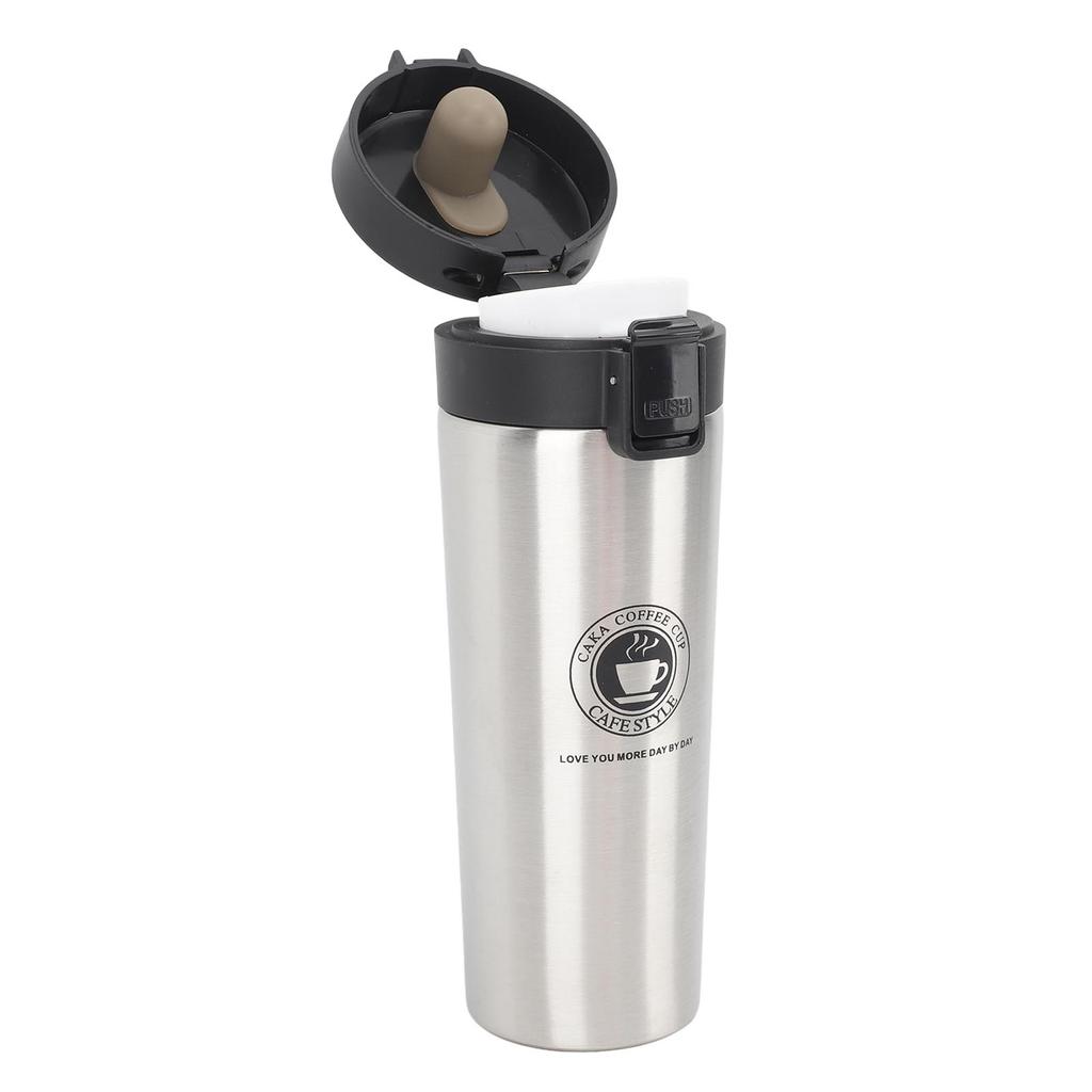 Isolerad kaffemugg Rostfritt stål Resekaffekopp Bärbar Isolerad Bilkaffekopp med Lock