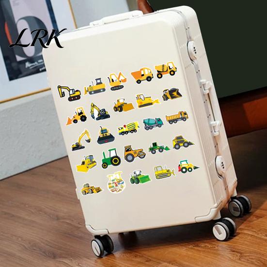 Waterproof PVC Graffiti Stickers 50PCS Engineering Vehicle Stickers, Construction Truck Reward for Teachers Decals, Colorful DIY Craft Supplies