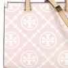 Tory Burch T Monogram Logo Print Leather Tote Bag Women Tote Pink 165887-650
