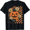 Vintage Floral Boho Pumpkin Cute Halloween Fall T-Shirt Unisex T-Shirt