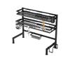 Zhishi Black Carbon Steel Kitchen Dish Drying Rack