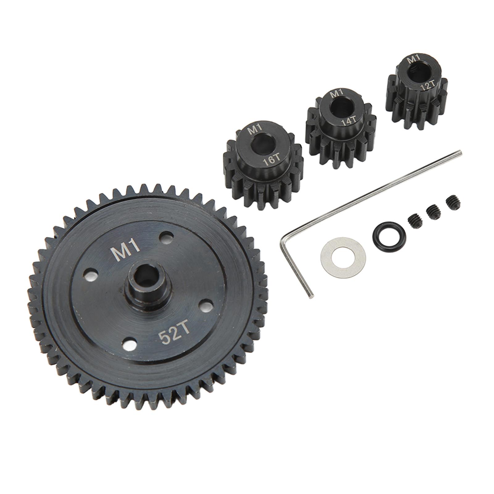 

M1 5мм 52T Пряма Головна Шестерня з 12T 14T 16T Провідними Шестернями для 18 17 Радіокерованого Автомобіля