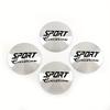Set of 4 56Mm Sports Car Wheel Hub Center Cap Stickers Aluminum Alloy Decals Car Decoration Stickers Wheel Stickers Silver Color