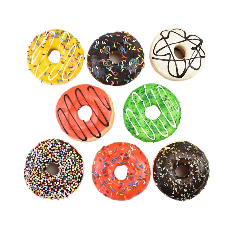 10cm Simulation Donuts Bread Stress Relief Fake Bread Cake Home Decor Display Wedding Sweet Decortions Photography Props 1Pc