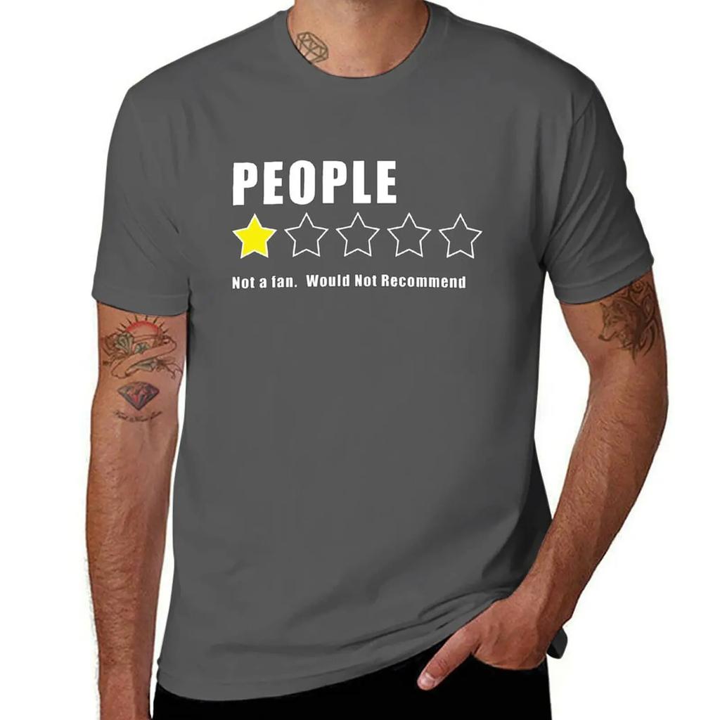 Leute - 1 Stern - Kein Fan, Würde es nicht empfehlen T-Shirt Sweat Niedliche Kleidung Herren Baumwoll-T-Shirt