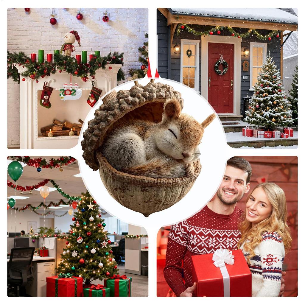 Tier-Weihnachtsdekorationen 2D flach Acryl Saisonale Dekoration Zum Aufhängen Feiertagsdekorationen Für Weihnachtsbaum Hängender Anhänger Dekor