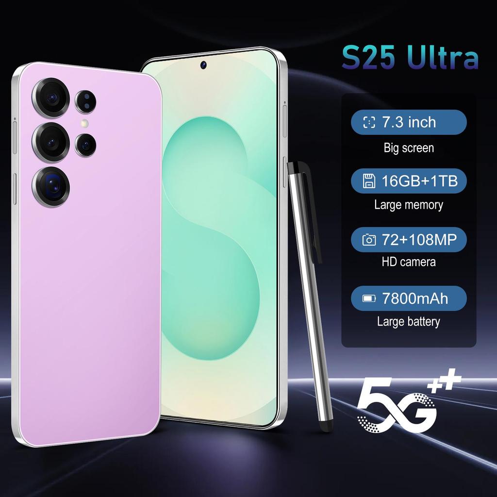 Global Version S25 Smartphone: 7.3-inch Full Screen, 16+1T Storage