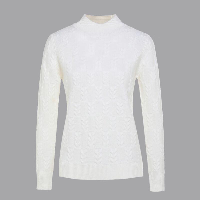 

G·TENNA Women s Mid-High Neck Pullover Cashmere Sweater MHSH-369 L