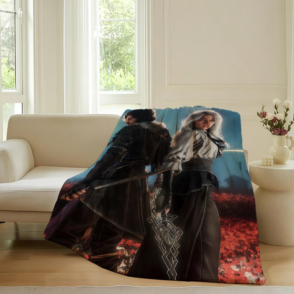Adventure game E Expedition 33 Blanket For Sofa Office Bed Plane Travel Sleep Read Relax Camping Soft And Warm