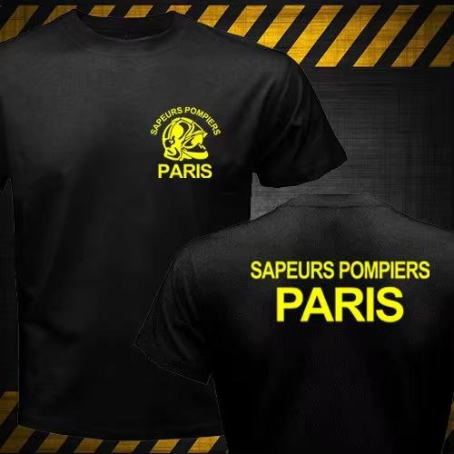 New Sapeurs Pompiers Paris France Firefighter Fire Department Brigade T-Shirt Summer High Quality Men Printing On T Shirts