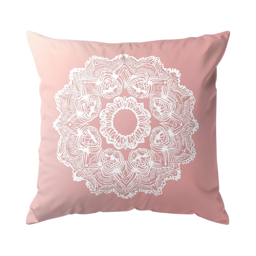 Pink Bohemian Style Cushion Pillowcase Printed Polyester 45x45cm Throw Pillowcover Decorative Sofa Cushion Pillowslip Home Decor