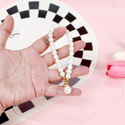 Pearl Chains Key Pendant With Drill Bag Accessories Mobile Car Accessories Earphone Cover Decoration Creativity