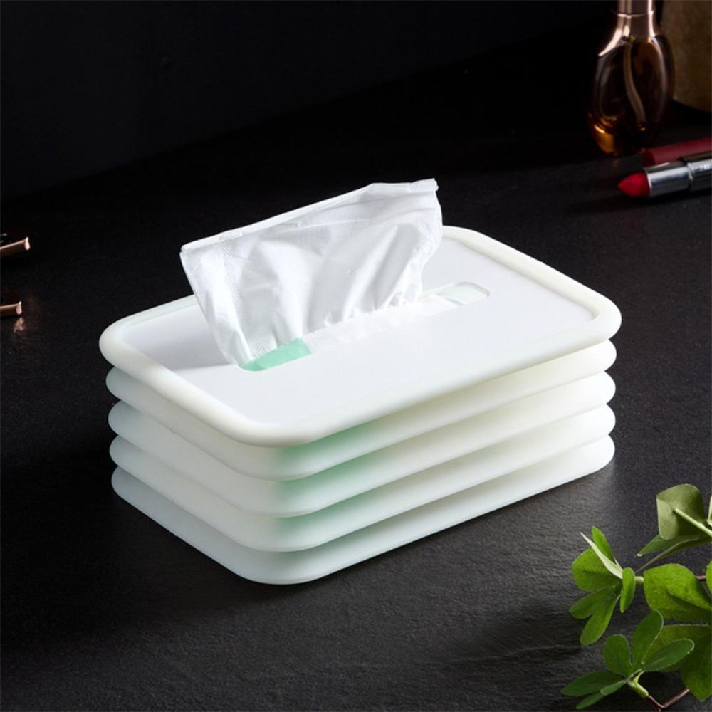 Silicone Napkin Tissue Holder Elastic Lifting Car Paper Case Towel Dispenser  Livingroom Decor