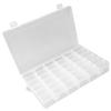 Transparente Schmuckbox 36 Fächer Herausnehmbare Trennwände Tragbarer Kunststoff Transparenter Organizer-Koffer für