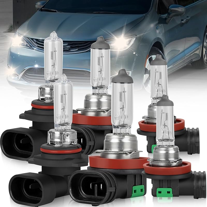 9005 H11 Halogen Headlight Bulbs For Toyota Prius 2010-2011 High Performance Halogen Car Headlight Bulb for Brighter Light, 9005 High Beam+H11 Low