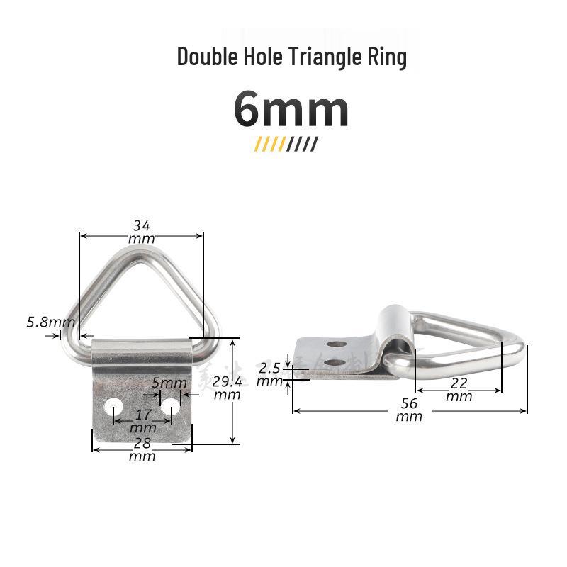 304 Stainless Steel Triangle, D-Ring, and Square Ring Buckle Hook for Truck Trailer Straps