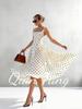 Women's Summer Retro Polka Dot Spaghetti Strap Dress