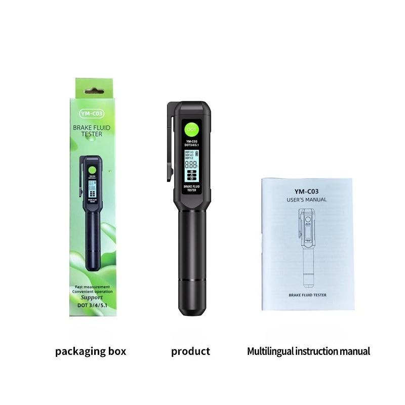 

Цифровой тестер тормозной жидкости с HTN-дисплеем DOT3 DOT4 DOT5.1 Высокоточный детектор содержания воды для автомобиля Грузовика Автомобильного обслуживания 1pc