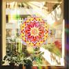 Dreidimensionale und farbenfrohe Mandala-Heimverschönerung und -dekoration Balkon Glastüren und Fenster Statische Fensteraufkleber
