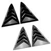 Pair Rear Window Louvers Car Vent Side Window Louvers Vent for Ford Fiesta MK8 2018 -2024 Glossy Black/Carbon Fiber Black