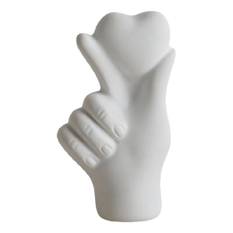 

Heart Shape Hand Figurine 11cm Tall Shatterproof Resin Love Hand Gesture Sculpture For Home Offices Desk Decoration белый