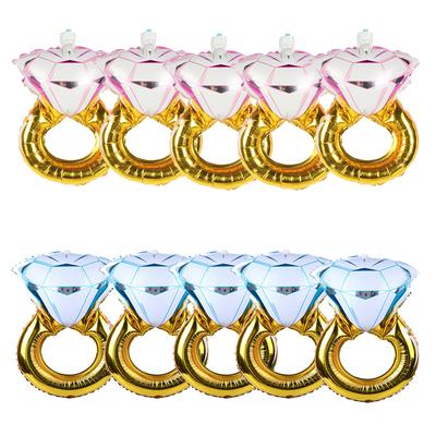 5 st / 10 st Set av Nytt Par Kärlek Brud och Brudgum Bröllopsdekoration Alla hjärtans dag Frieriring Aluminiumballong Blå Rosa