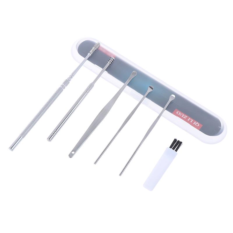 6Pcs Stainless Steel Ear Pick Set – Ear Wax Curette and Cleaner Tool for Safe Ear Canal Maintenance