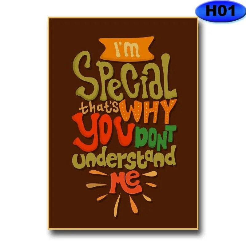 

Домашний декор, винтажные мотивационные плакаты из крафт-бумаги и принты, современное искусство, мотивационная живопись, настенная наклейка для бара, кафе 30x21cm