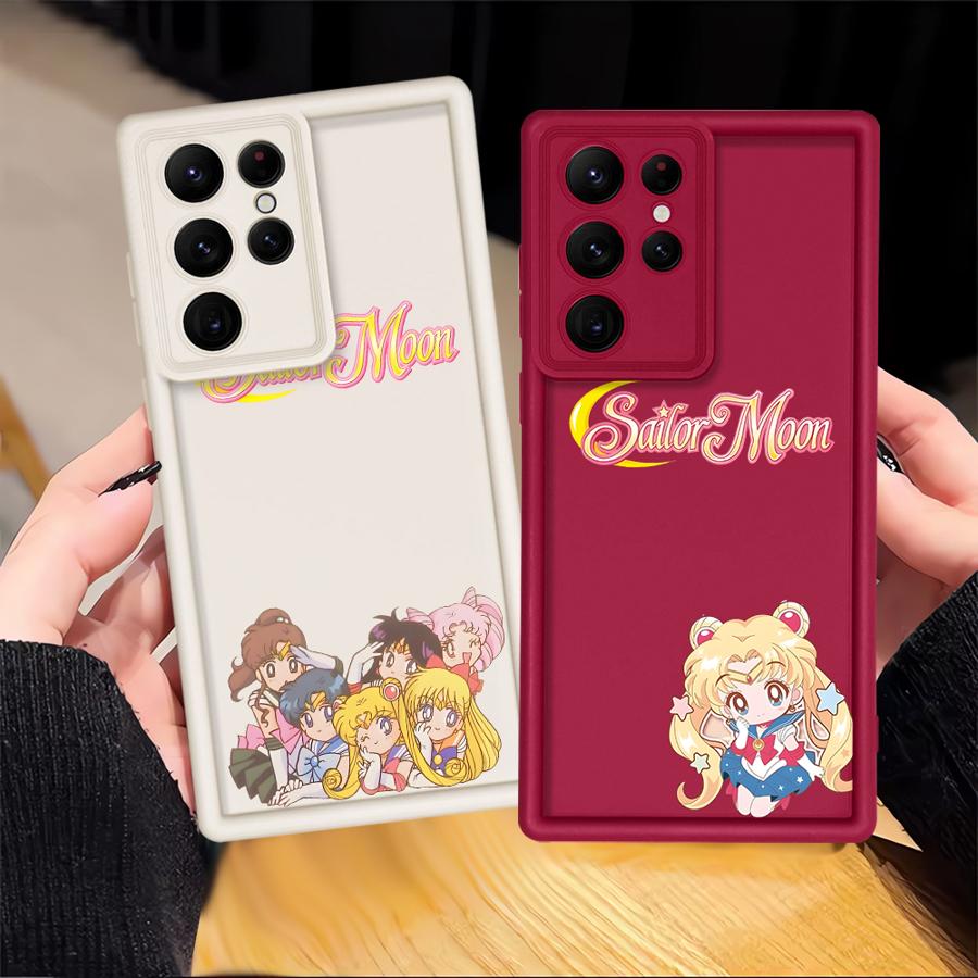 Cartoon Sailor Moon Phone Cover Case for Samsung Galaxy S25 S22 Plus Note 20 Ultra S20 FE S25 S23 S24 Ultra S21