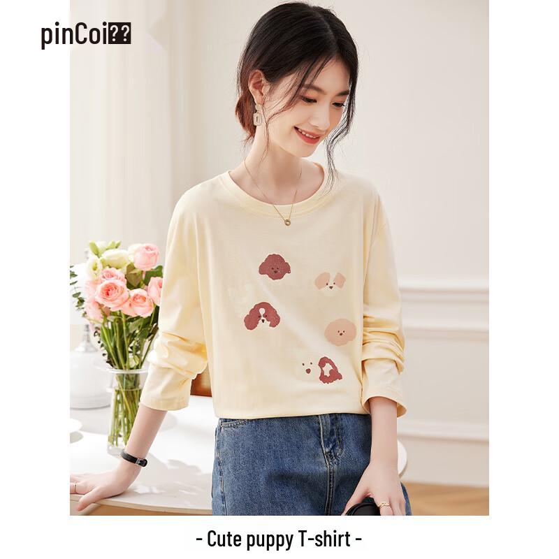 Pincai Wild Mallard Animal Print Long Sleeve T-Shirt M