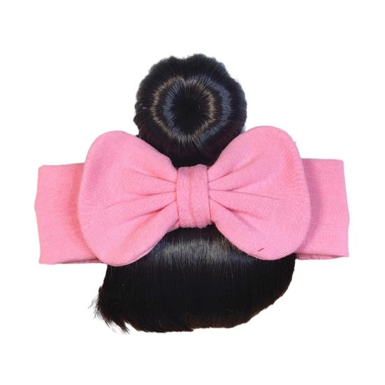 Baby Wig Hair Band Bowknot Decor Easy to Wear Elastic Hair