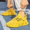 Men’s Black Yellow Sports Shoes Casual Running Shoes Students Lightweight Platform Elevator Sneakers Shoes Over Sized 46 47