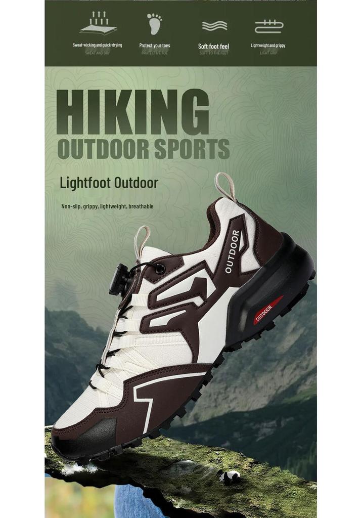 Men's Lightweight Breathable Hiking and Trail Running Shoes - Large Size