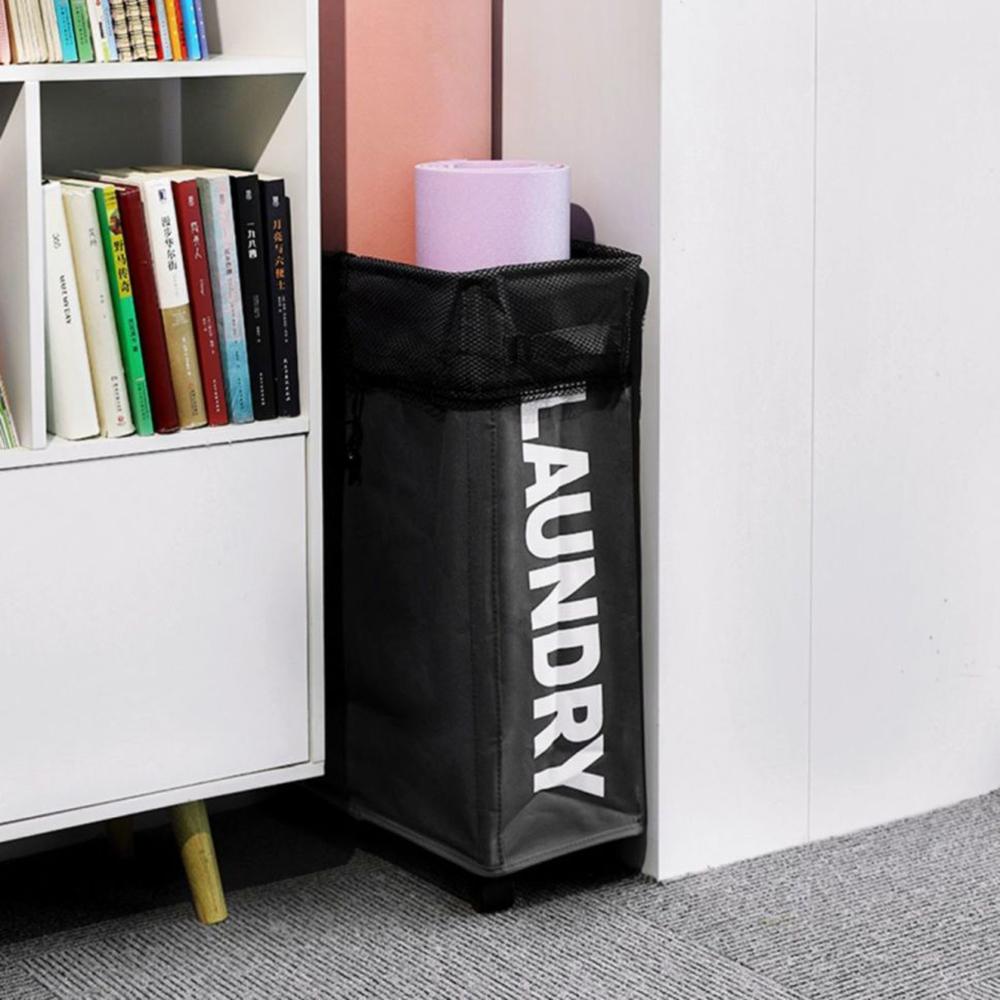 1PC Wheeled Dirty Laundry Basket, Household Laundry Basket, Clothes Storage, Yoga Mat Storage, Storage Basket