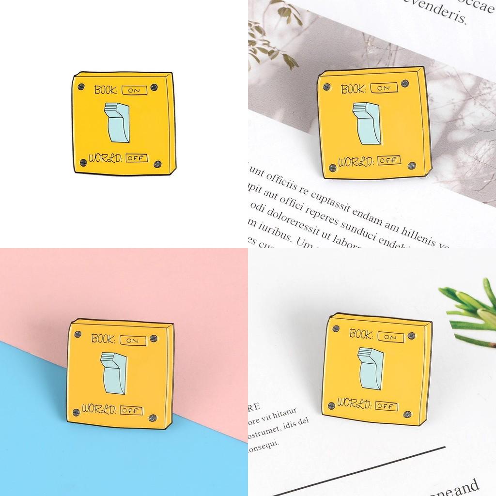 Geometric Creative Yellow Cartoon Switch Socket Brooch For Unique Accessories Style