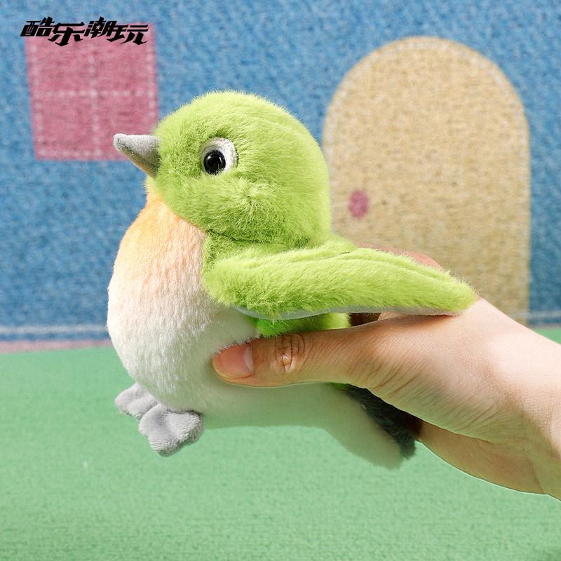 Realistic Blue Tit Fat Bird Plush Toy Soft Fluffy Kingfisher Sparrow Tit Simulation Stuffed Animal Cute Bird Plushie Gift