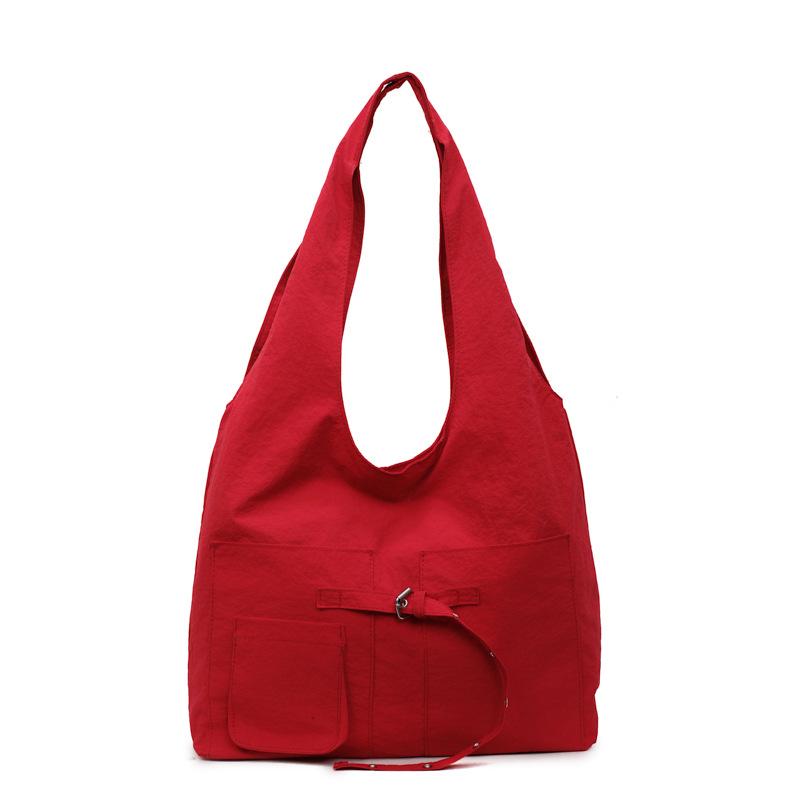 

Korean Style Solid Color Vest Shoulder Bags for Women Large Capacity Multi-Pocket Ladies Tote Versatile Lightweight Girl Handbag