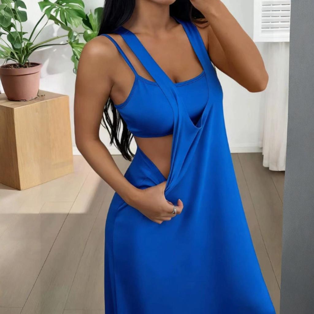 Completo da Donna Due Pezzi Abito Canotta Casual Largo Senza Maniche Outfit Estivo Tessuto Leggero Morbido Vestibilità Comoda