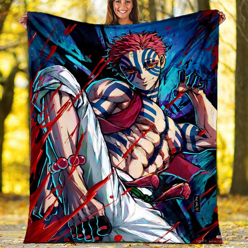 1pc Akaza (4) Theme Blanket - Digital Print, Polyester, Cozy for All Seasons, Perfect for Outdoor, and Travel