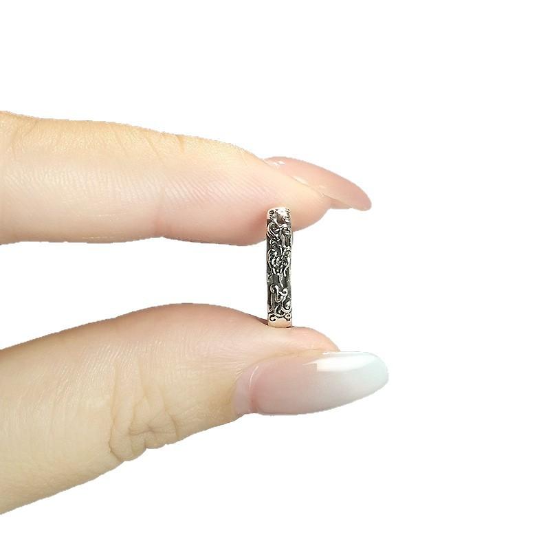 Retro Three-Dimensional Hollow Earrings, Personalized Ns Trendy Design, Advanced Sense Pattern Plain Ring Earrings, Unisex