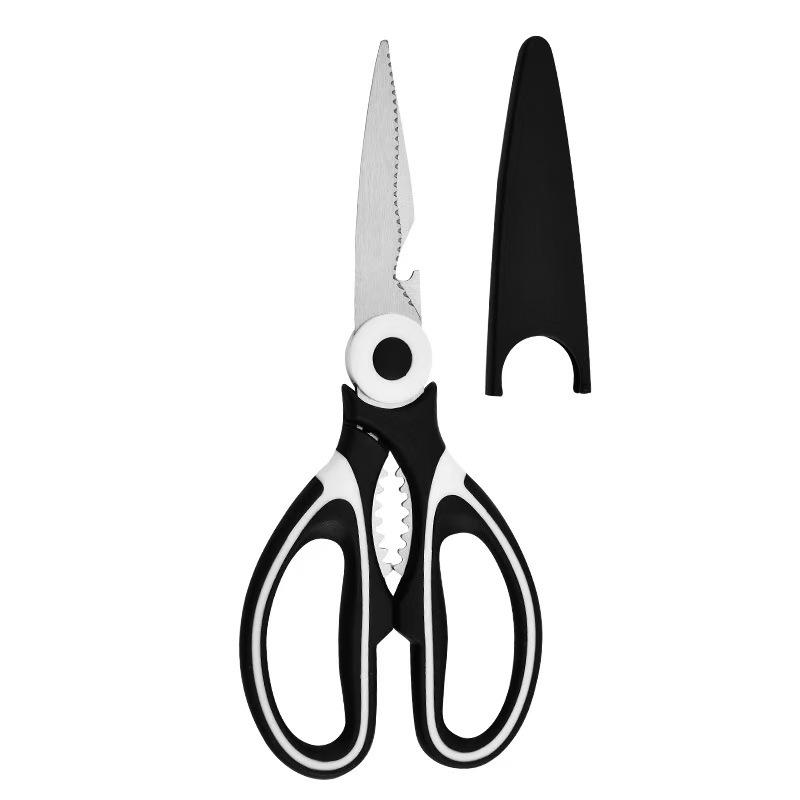 Multifunctional Kitchen Scissors: Stainless Steel Bone Cutters, Fish Scalers, and Bottle Opener