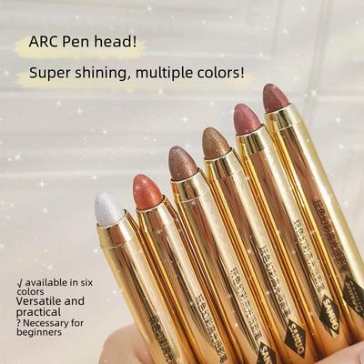 SHAQINUO Dual-Head High-Gloss Eyeshadow Pencil: Pearlescent, Matte, Brightening, Waterproof, Sweat-proof, One-Touch Eye Silkworm Effect.