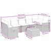 VidaXL Salon de Jardin avec Coussins 8 pcs, Canapés de Terrasse, Ensemble de Meubles de Patio, Mobilier d'Extérieur, Gris 3259057