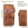 Scottish Highland Cow Women's Long Wallet Multi-functional Portable Snap Coin Purse Cat Lovers Birthday Gift Daily Commute Outdoor Travel Family Use