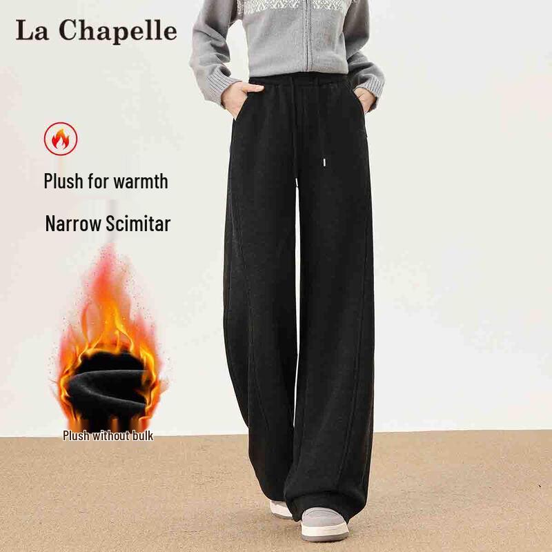 

La Chapelle Women s Fleece-Lined High-Waist Straight Leg Pants S