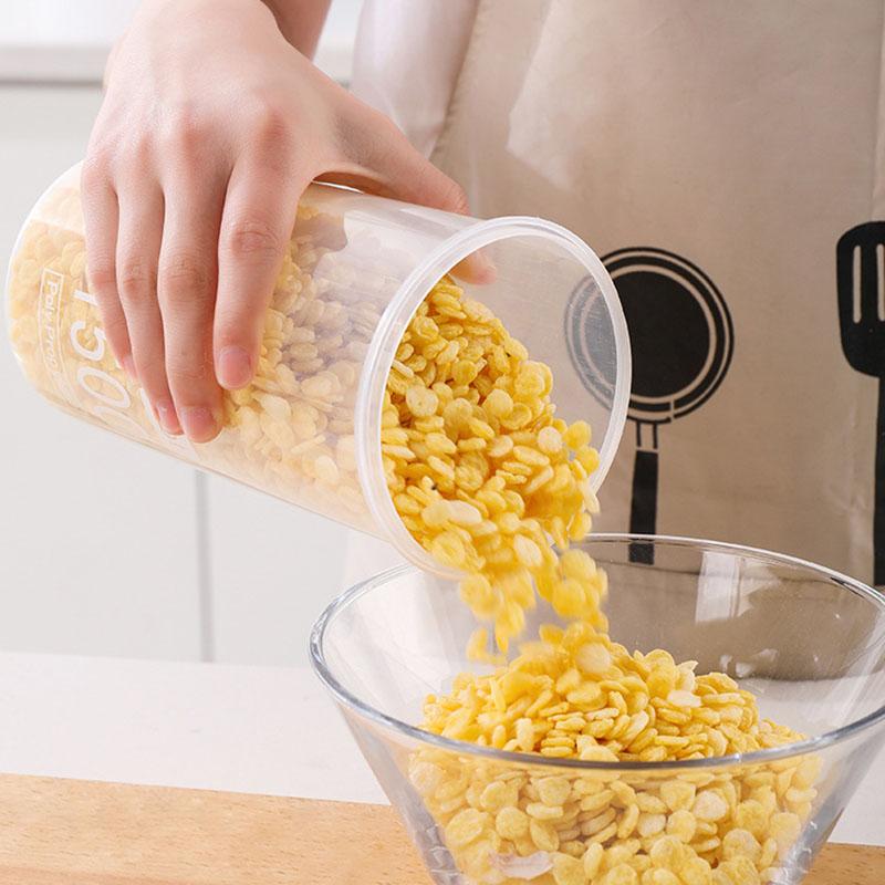 Food Grade Sealed Jars Refrigerator Fresh-keeping Storage Jars Plastic Grain Jars Multi-specification Sealed Jars with Lids